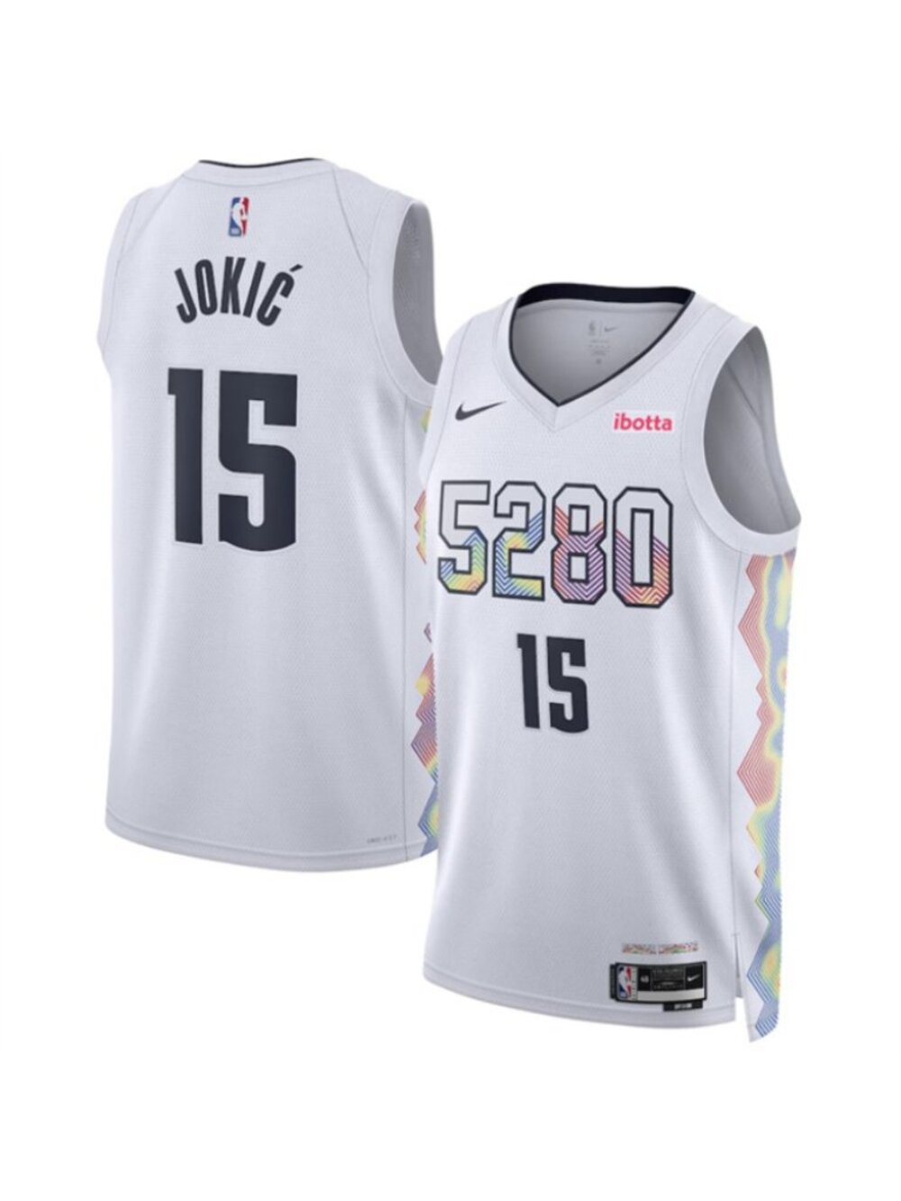 Kids Youths Nikola Jokic White Stitched Jersey